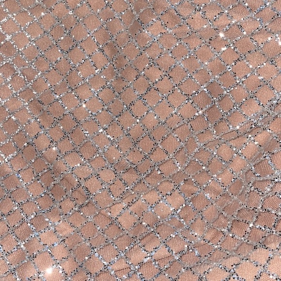 🆕 May Queen Silver Nude Split-hem Long Dress - Picture 9 of 12